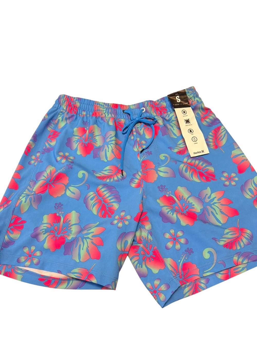 Men's Hurley Blue Floral Swim Shorts